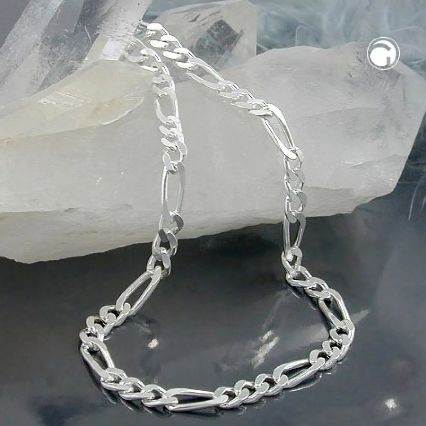 2,7mm Armband Armkette Figaro Panzer aus 925 Silber 21cm Unisex