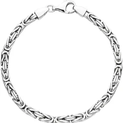 3,9mm Armband Armkette Königsarmband aus 925 Silber rhodiniert 21cm