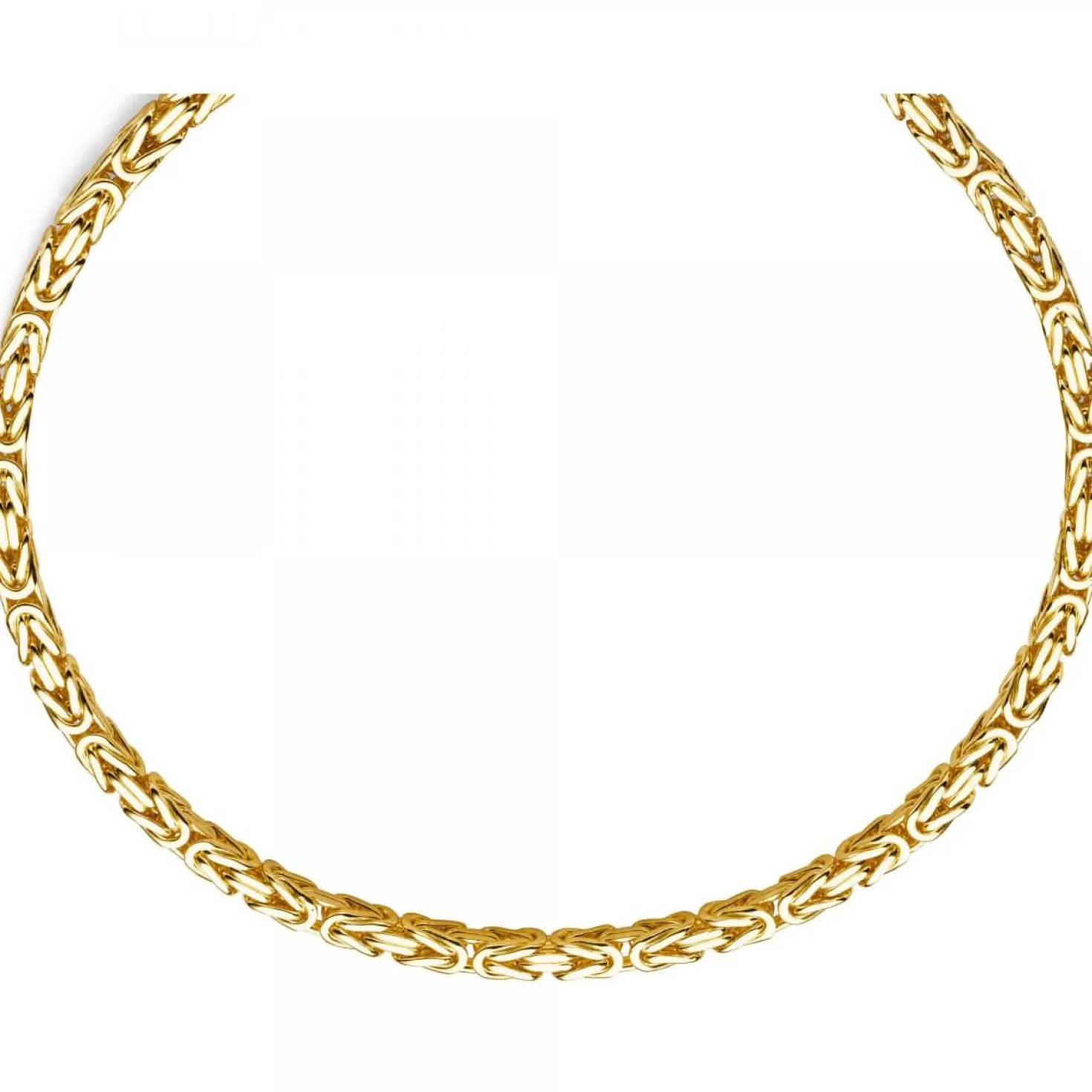8mm Armband Armkette Königskette aus 750 Gold Gelbgold 23cm Herren