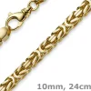 10mm Armband Armkette Königskette aus 585 Gold Gelbgold 24cm Herren