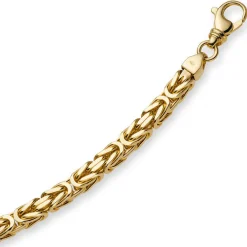 10mm Armband Armkette Königskette aus 585 Gold Gelbgold 24cm Herren