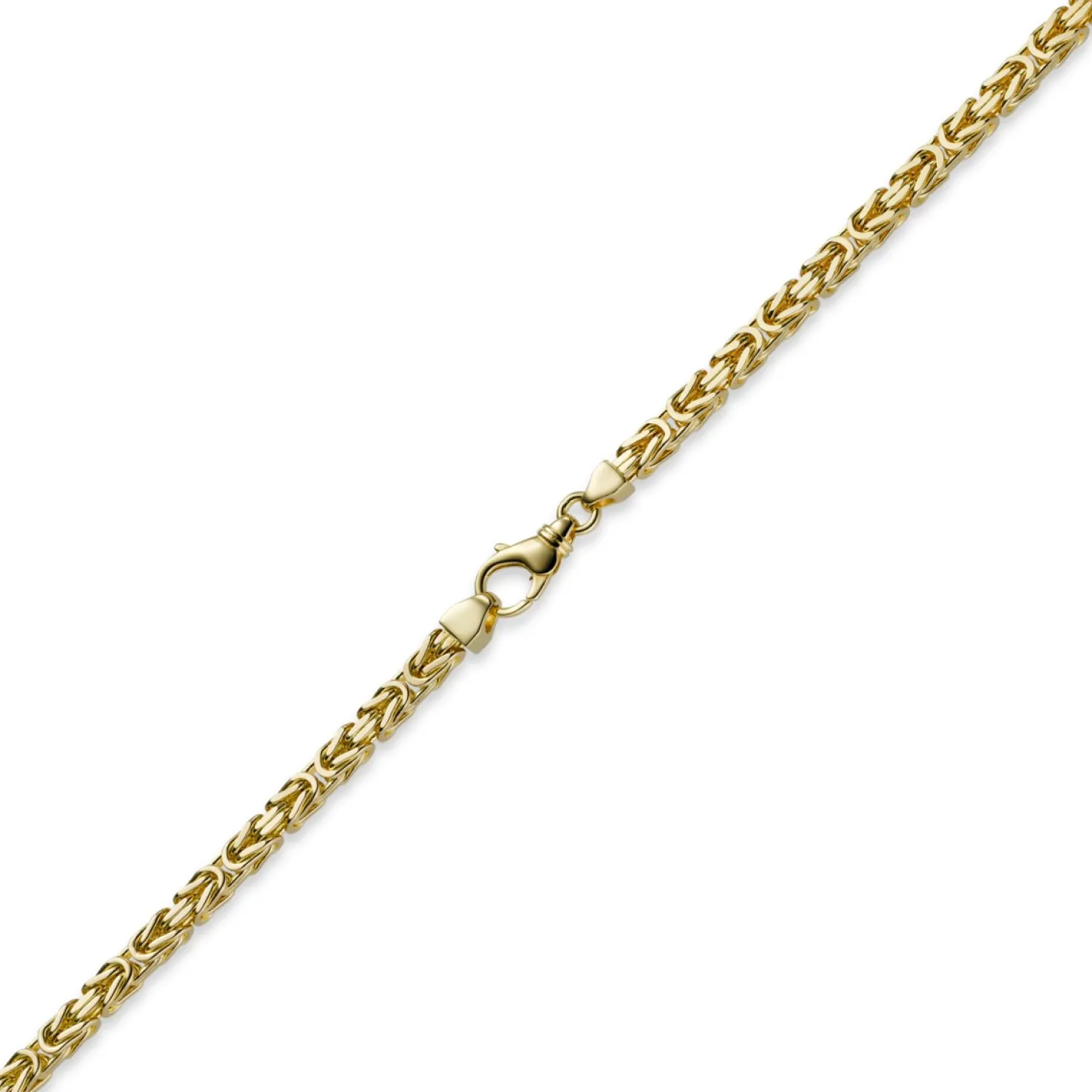5mm Armband Armkette Königskette aus 585 Gold Gelbgold, 22cm, Herren