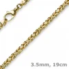3,5mm Armband Armkette Königskette aus 585 Gold Gelbgold, 19cm, Unisex