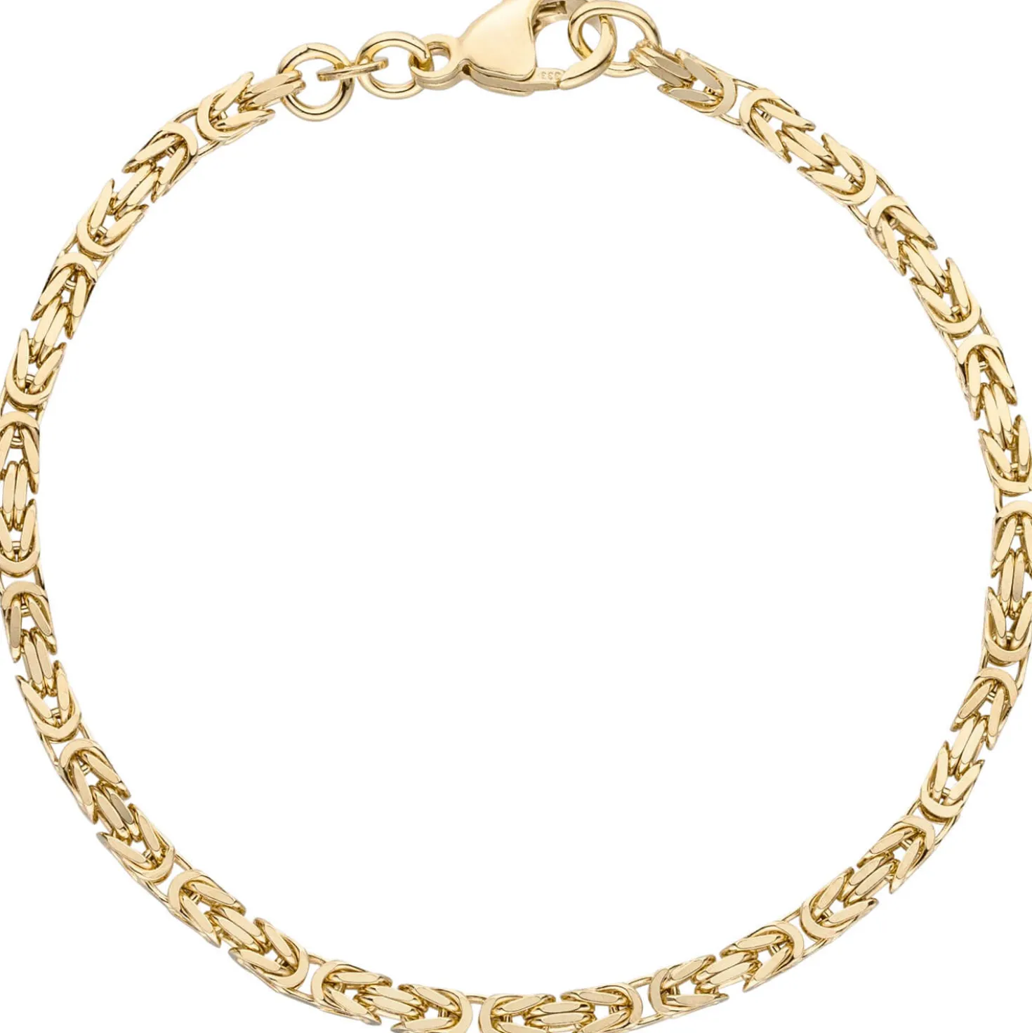 2,8mm Armband Armkette Königskette aus 333 Gold Gelbgold massiv 21cm Unisex