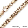 10mm Armband Armkette Königskette aus 585 Gold Rotgold massiv 24cm Herren