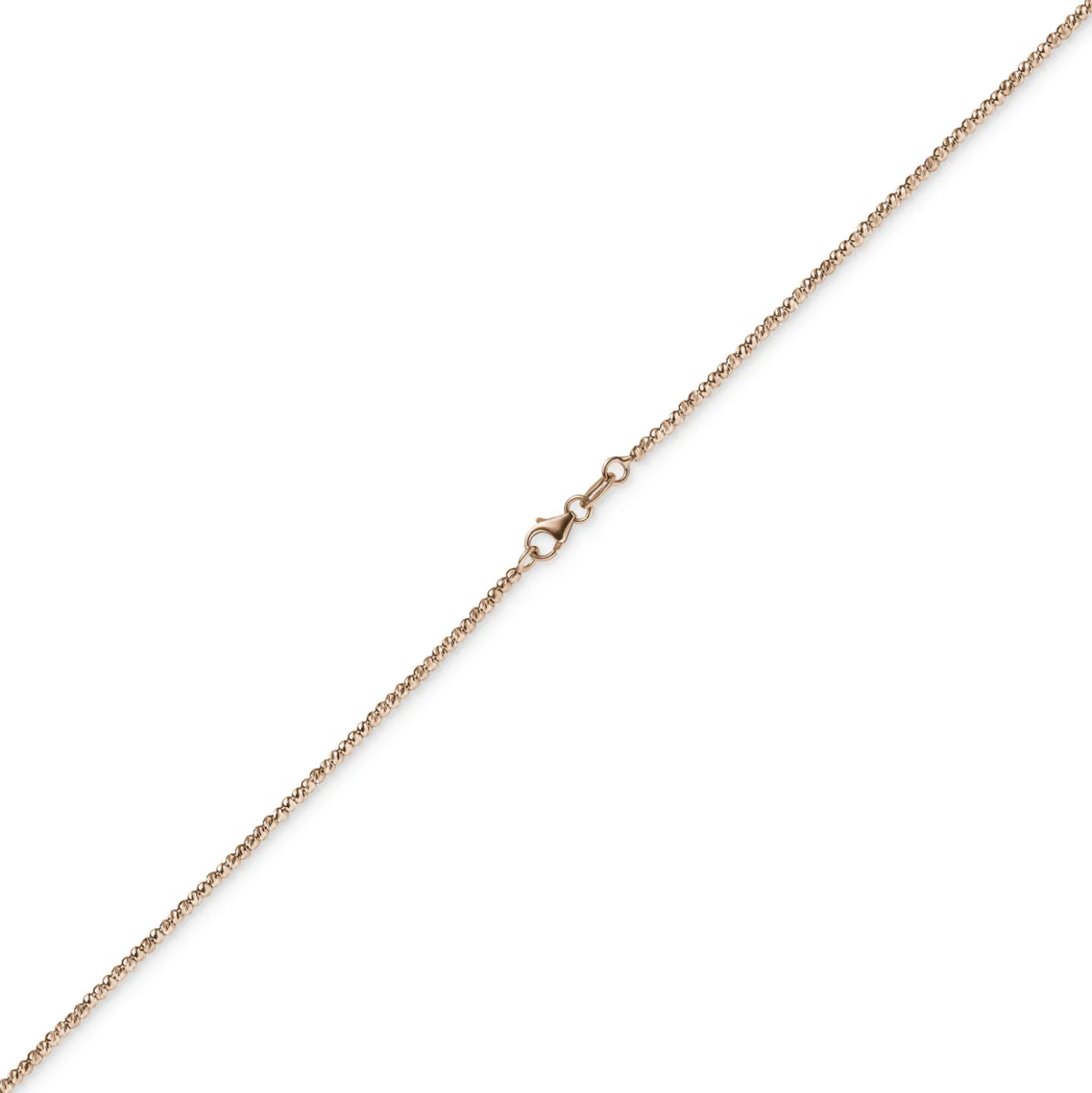 1,8mm Armband Armkette Kugelkette diamantiert aus 750 Gold Rotgold 19cm