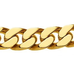 8mm Armband Armkette Panzerarmband aus 750 Gold Gelbgold massiv, 19cm