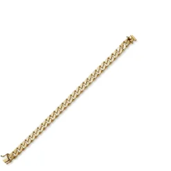 8mm Armband Armkette Panzerarmband aus 750 Gold Gelbgold massiv, 19cm