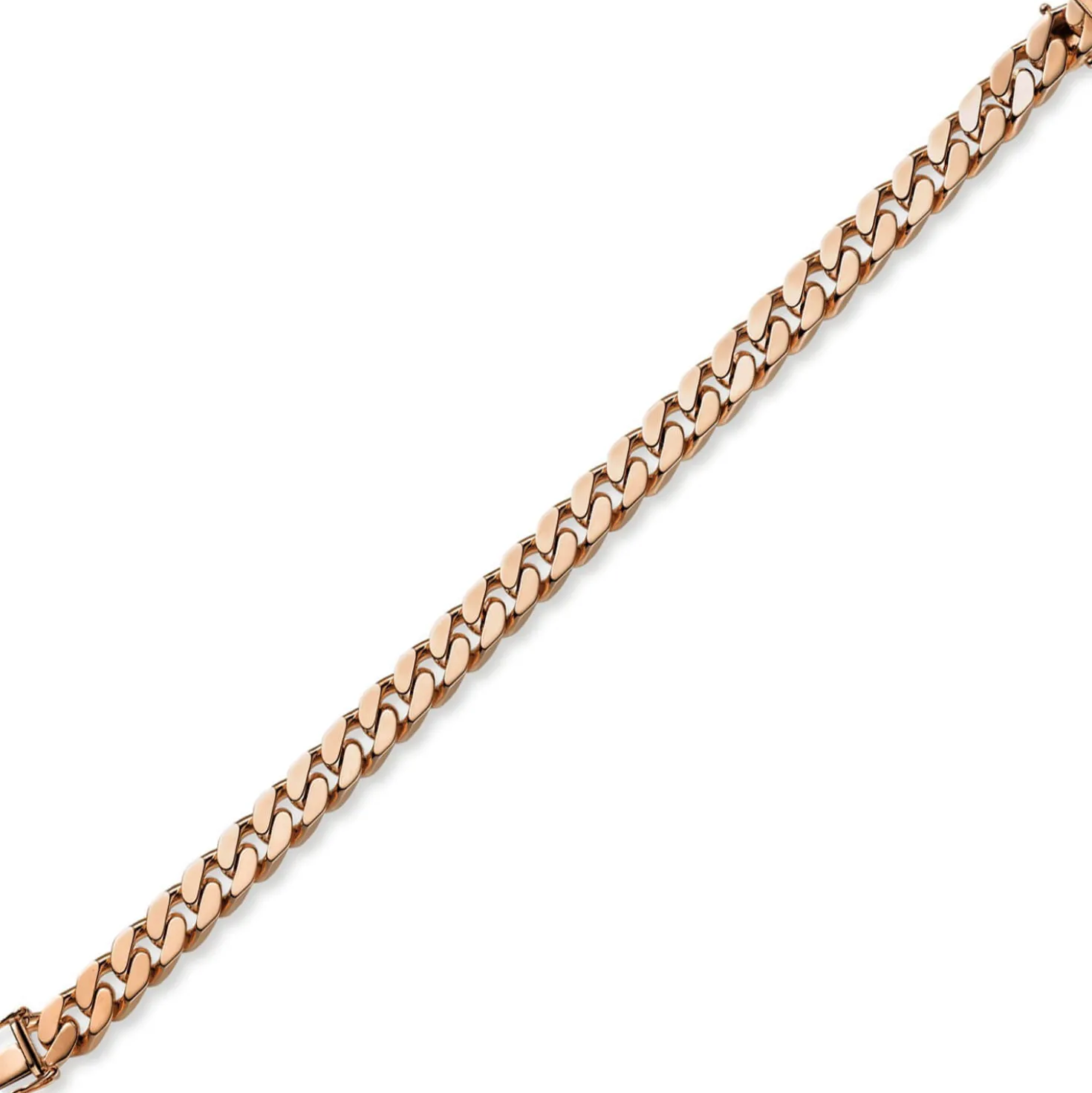 8mm Armband Armkette Panzerarmband aus 585 Gold Rotgold 21cm Herren