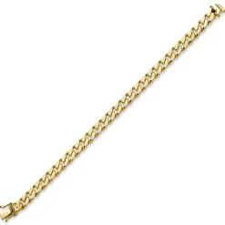 7mm Armband Armkette Panzerarmband 750 Gold Gelbgold 19cm Herren Goldarmband