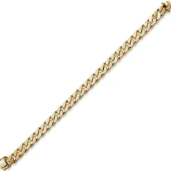 8mm Armband Armkette Panzerarmband, 585 Gold Gelbgold, 19cm, Unisex