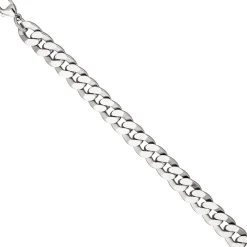 11,4mm Armband Armkette Panzerarmband Panzerkette diamantiert, 925 Silber, 23cm