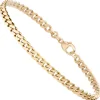 4,6mm Armband Armkette Panzerkette diamantiert aus 333 Gold Gelbgold massiv 21cm