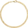 3,9mm Armband Armkette Panzerkette diamantiert aus 333 Gold Gelbgold massiv 21cm