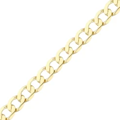 5,7mm Armband Armkette Panzerkette oval flach aus 333 Gold Gelbgold massiv 19cm