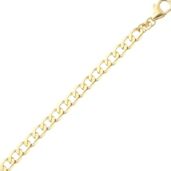 5,7mm Armband Armkette Panzerkette oval flach aus 333 Gold Gelbgold massiv 19cm