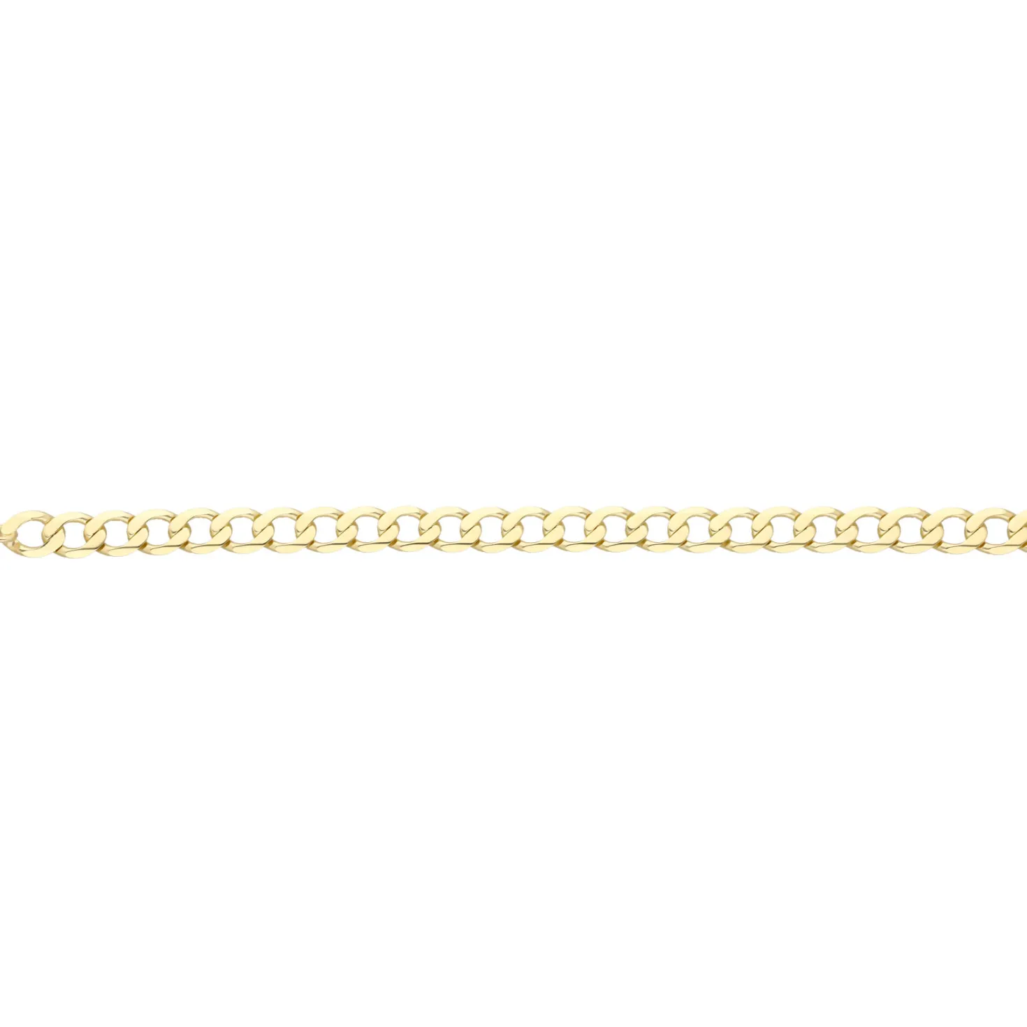 5,7mm Armband Armkette Panzerkette oval flach aus 333 Gold Gelbgold massiv 21cm