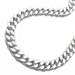 4mm Armband Armkette Panzerkette, 925 Silber, diamantiert, 21cm