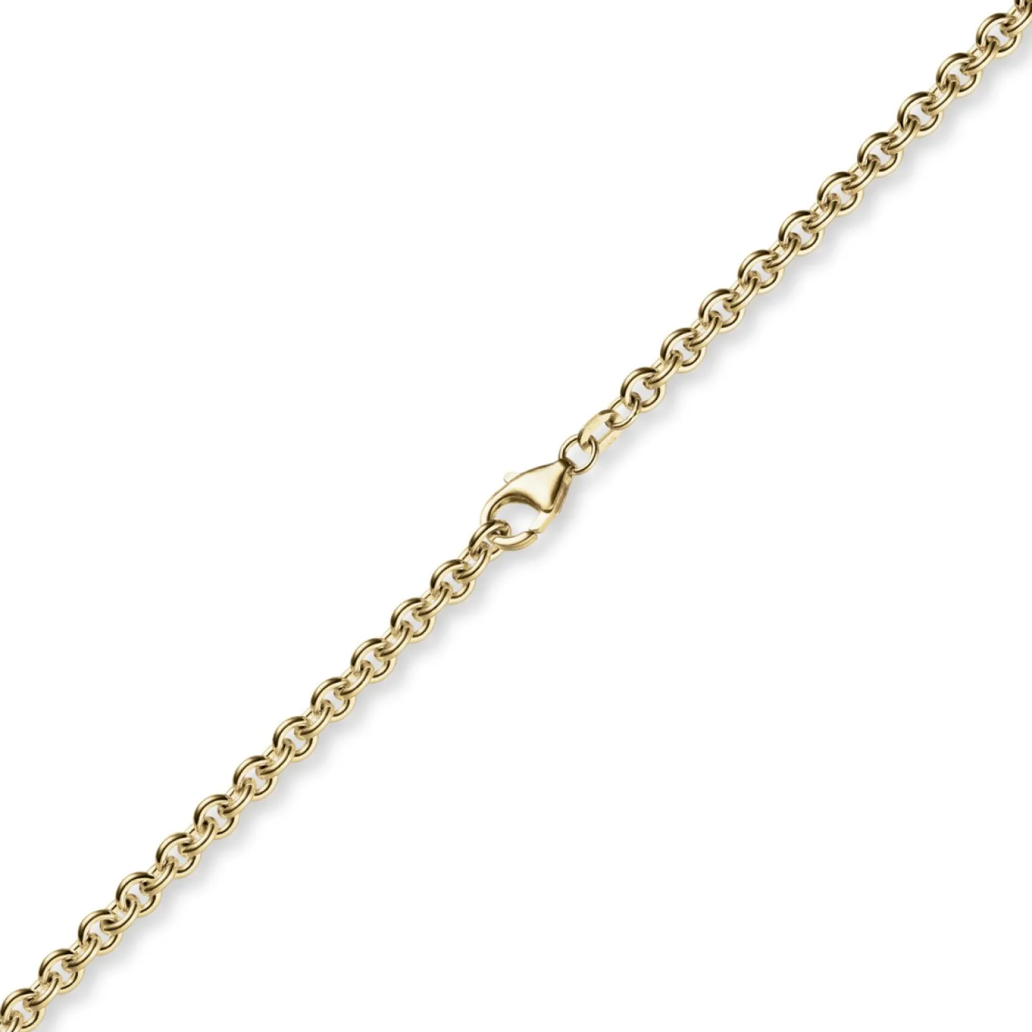 4,6mm Armband Armkette Rundankerkette 585 Gold Gelbgold, 21cm Unisex