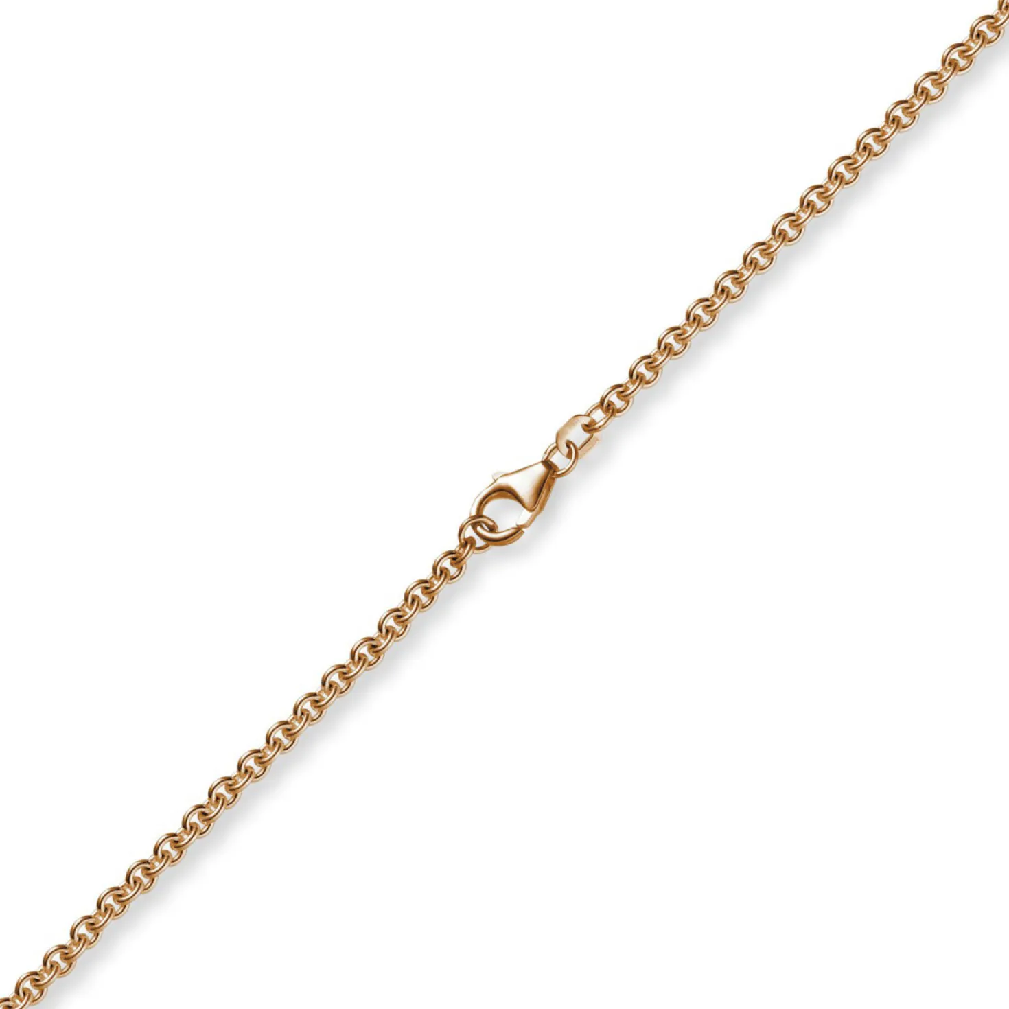 2,7mm Armband Armkette Rundankerkette 750 Gold Rotgold, 19cm Unisex