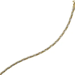 3mm Armband Armkette runde Königskette 585 Gold gelb/weiß bicolor 21cm Unisex