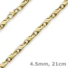4,5mm Armband Armkette Viktoriakette aus 585 Gold Gelbgold, 21cm, Herren
