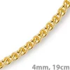 4mm Armband Armkette Zopfkette aus 750 Gold Gelbgold 19cm Unisex Goldarmband