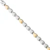 8,4mm Armband Armschmuck aus Edelstahl teilmattiert in Gold-Silber-Farbe 20cm