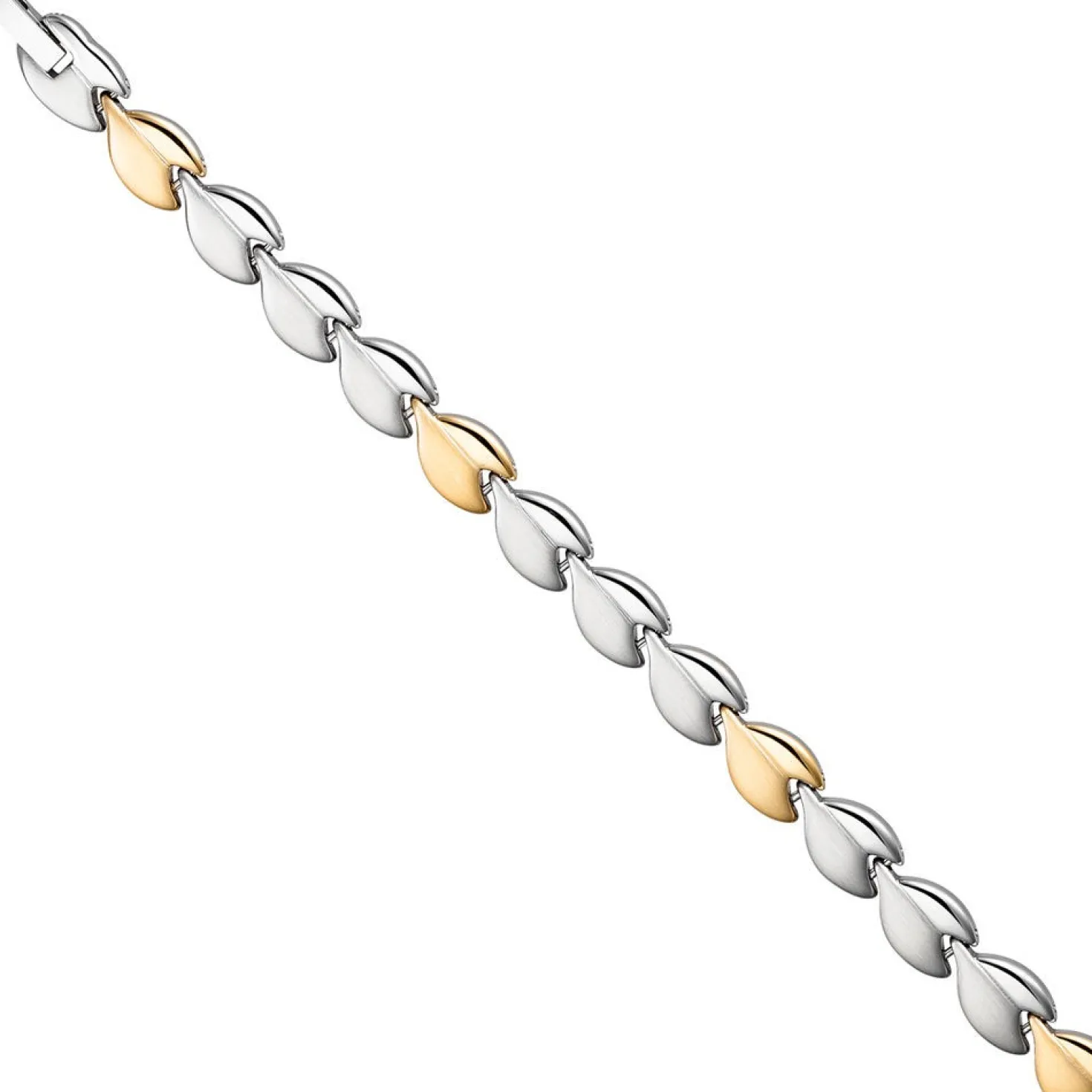 8,4mm Armband Armschmuck aus Edelstahl teilmattiert in Gold-Silber-Farbe 20cm
