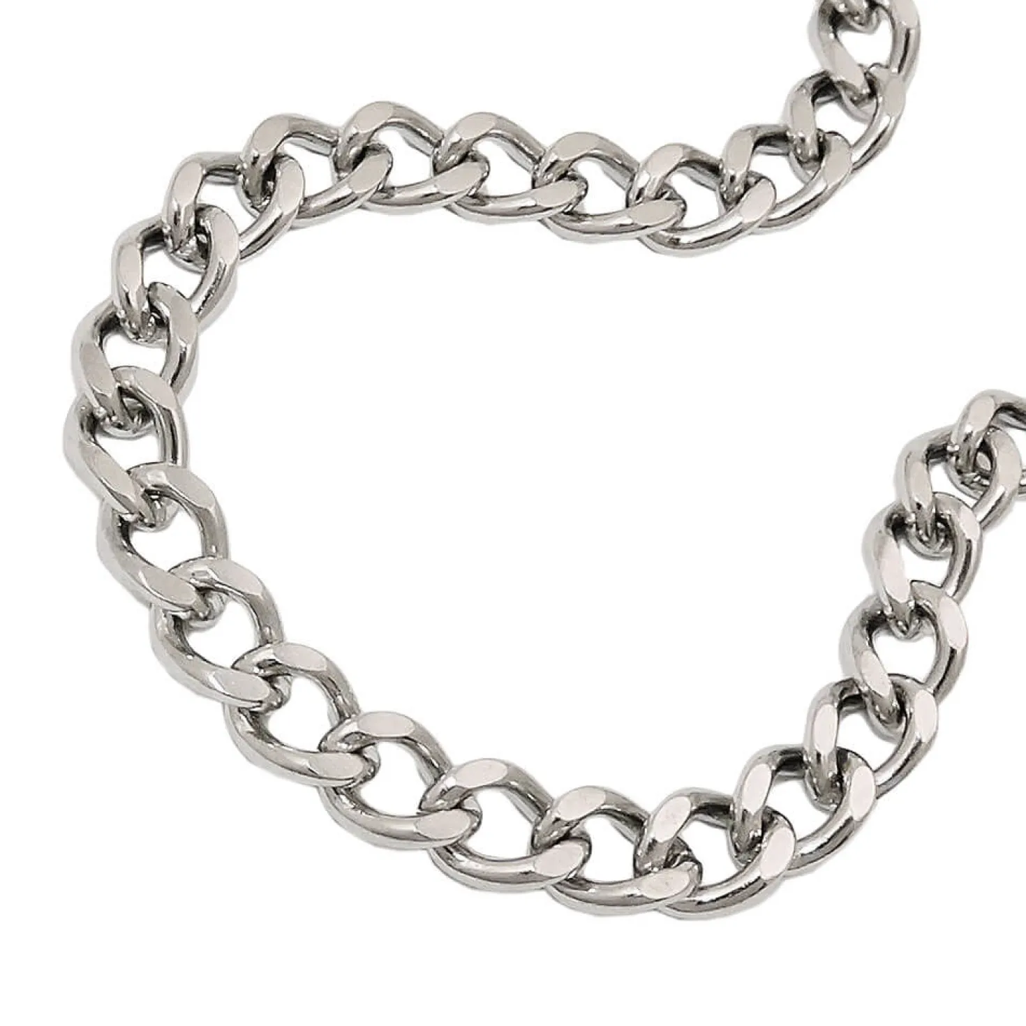 5,4mm Armband Armschmuck Flachpanzerkette aus Edelstahl 21cm Herren