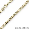 5mm Armband Armschmuck Rockwellkette 585 Gold Gelbgold glänzend 21cm
