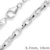 5,7mm Armband Doppelankerkette Silberarmband Armschmuck aus 925 Silber 19cm