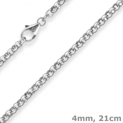 4mm Armband Erbskette Silberarmband Armschmuck aus 925 Silber 21cm