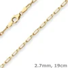 2,7mm Armband Fantasiekette Armschmuck aus 585 Gold Gelbgold 19cm