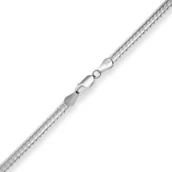 4,2mm Armband Fantasiekette Armschmuck aus 925 Silber rhodiniert 19cm