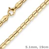 5,1mm Armband Fantasiekette Goldarmband Armschmuck aus 585 Gold Gelbgold 19cm