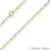 1,5mm Armband Fantasiekette Goldarmband Armschmuck aus 750 Gold Gelbgold 19cm
