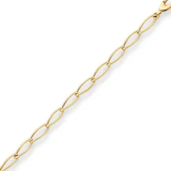 7,6mm Armband Fantasiekette Goldarmband Armschmuck aus 585 Gold Gelbgold 19cm
