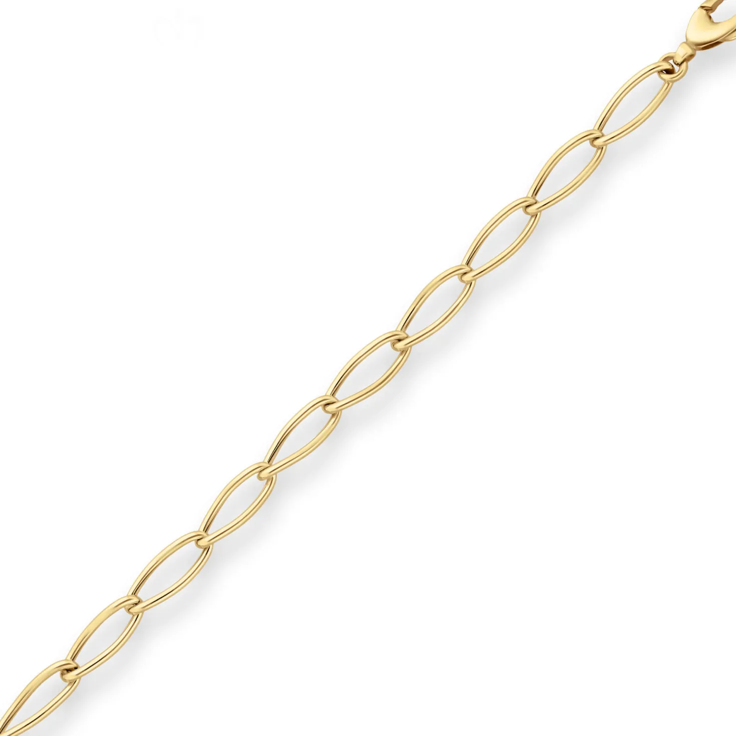 7,6mm Armband Fantasiekette Goldarmband Armschmuck aus 585 Gold Gelbgold 19cm