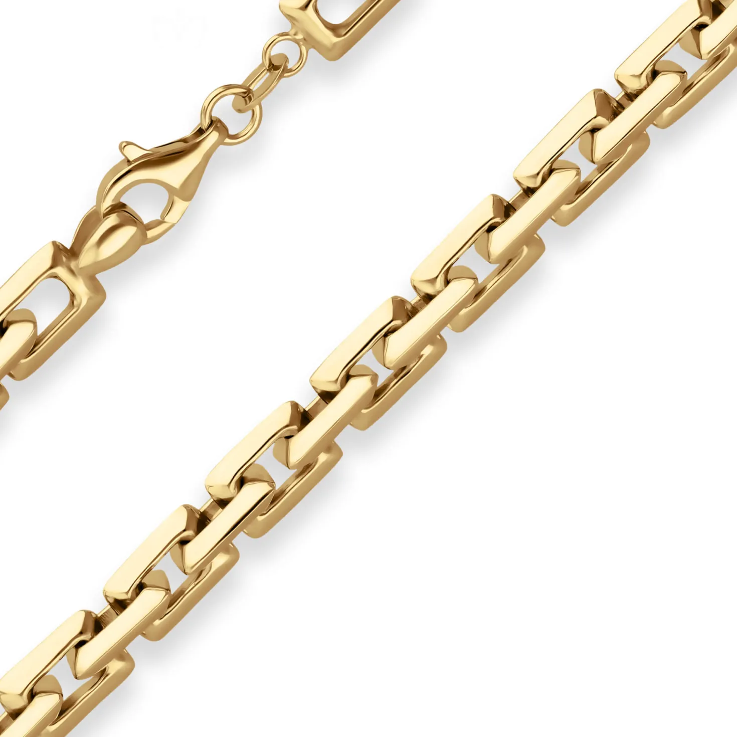 6mm Armband Fantasiekette Goldarmband Armschmuck aus 585 Gold Gelbgold 19cm