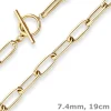 7,4mm Armband Fantasiekette Goldarmband Armschmuck aus 585 Gold Gelbgold 19cm