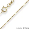1mm Armband Fantasiekette Goldarmband Armschmuck aus 585 Gold Gelbgold 19cm