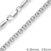 4,8mm Armband Fantasiekette Silberarmband Armschmuck aus 925 Silber 19cm