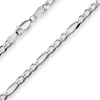 3,9mm Armband Figarokette diamantiert Armschmuck aus 925 Silber rhodiniert 21cm