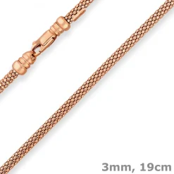 3mm Armband Himbeerkette Goldarmband Armschmuck aus 585 Gold Rotgold 19cm
