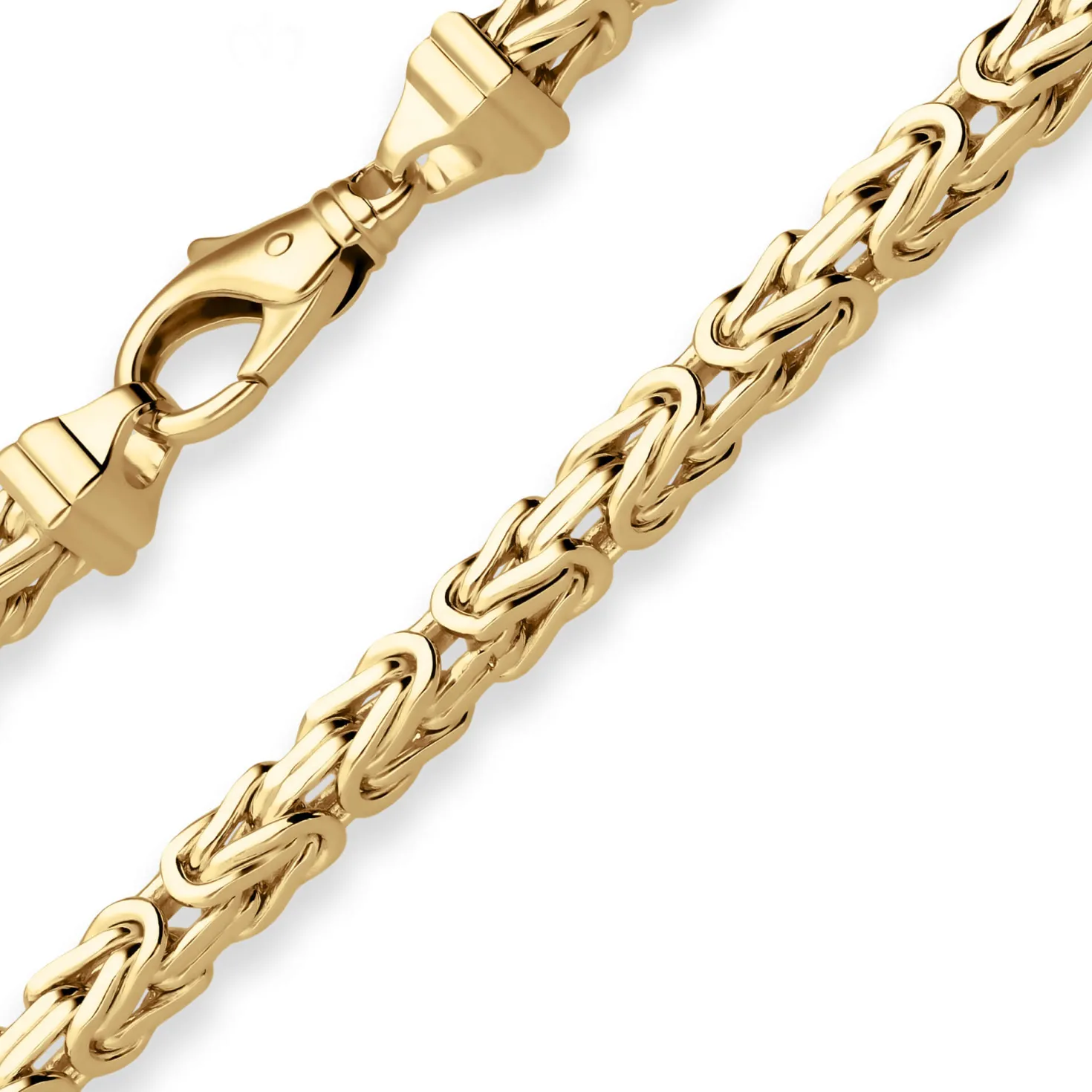 5,1mm Armband Königskette Armschmuck aus 585 Gold Gelbgold 21cm