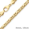 4mm Armband Königskette Goldarmband Armschmuck aus 585 Gold Gelbgold 19cm