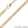 3,2mm Armband Königskette Goldarmband Armschmuck aus 585 Gold Gelbgold 23cm