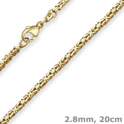 2,8mm Armband Königskette Goldarmband Armschmuck aus 585 Gold Gelbgold 20cm