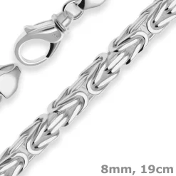 8mm Armband Königskette Silberarmband Armschmuck aus 925 Silber 19cm